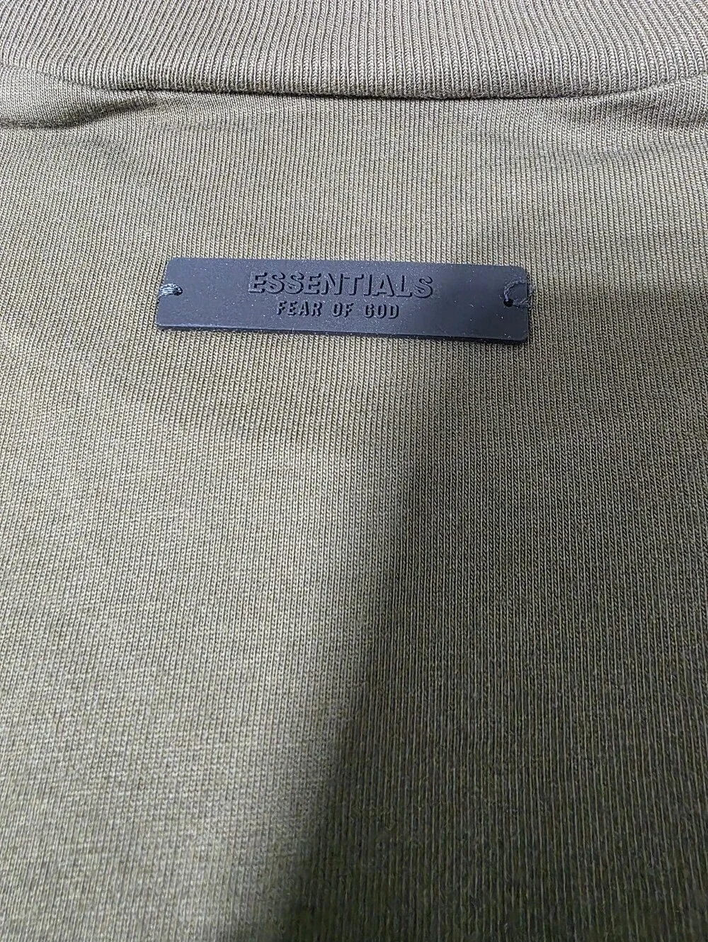 NWT Oversized Fear of God Essentials Kids Cotton Crew Neck Tee Sz 12 Olive